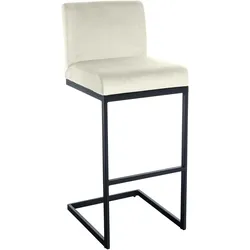 CLP Barhocker Hopewell Samt B   Farbe: creme