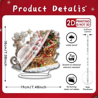 Useful Little Things Bohemian 2D Christmas Gift Ornament Festive Desktop Decoration & Multifunctional Room Accent f