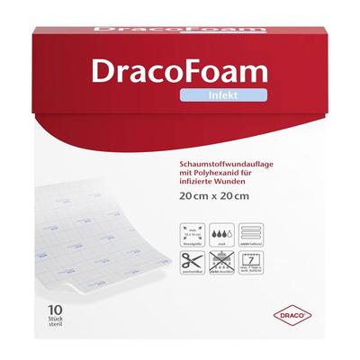 Dracofoam Infekt Schaumst.Wundauf.20x20 cm 10 St Verband