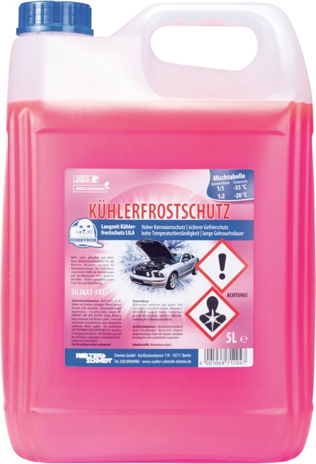 Robbyrob Kühlerfrostschutz R12+ lila silikatfrei 5L ; Walter Schmidt Chemie GmbH (8005000000)
