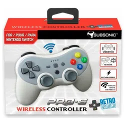 PowerA Pro Controller Wireless - Stile Retro Subsonic (sc1) (Switch), Gaming Controller, Mehrfarbig