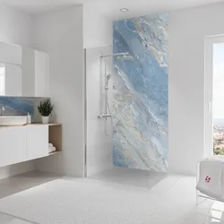 Schulte  ExpressPlus  Duschrückwand  DecoDesign  Softtouch  100x255  cm  Stein  Marmor-Himmelblau