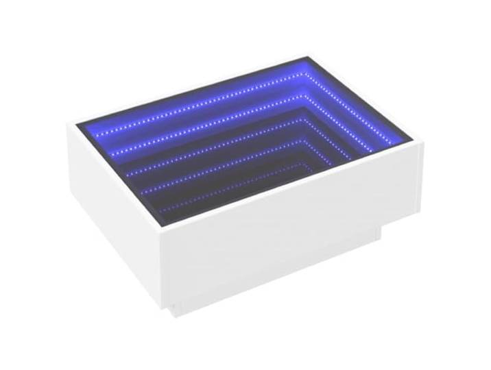vidaXL LED-Couchtisch Weiß 70x50x30 cm Holzwerkstoff