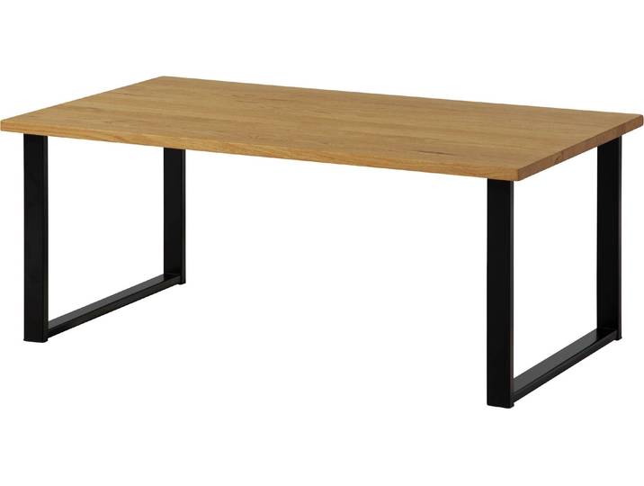 MASSIVMOEBEL24 Table basse 120x65x45 en bois de Chêne sauvage naturel huilé LINDAU #02
