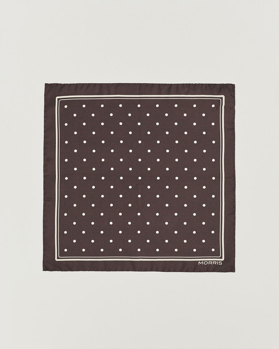 Morris Dot Pocket Square Brown men One size Brun