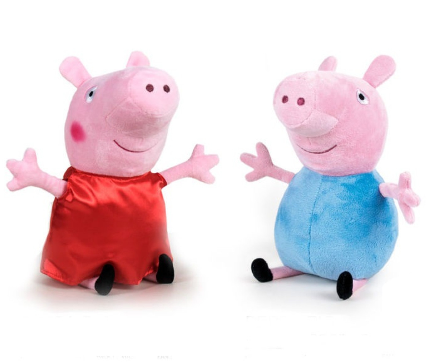 Play by Play Peppa Pig pluche set met Peppa en George, 31 cm