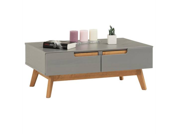 Idimex Couchtisch Tibor grau, Grau, Holz, Kiefer, Vintage, Rechteckig,Rechteckig, 90x36x60 cm, Wohnzimmer, Wohnzimmertische, Couchtische