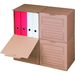 smartboxpro 5 x Archivbox, 297x334x330mm, braun