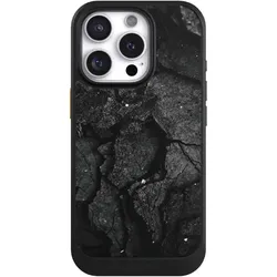 Nivocase Hülle für Apple iPhone 16 Pro Handyhülle NIVOcore Case Schwarz Beton Stein schwarz (Apple iPhone 16 Pro), Smartphone Hülle, Schwarz, Grau