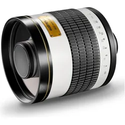 Walimex 800/8,0 DSLR Spiegel Canon M (APS-C / DX, Vollformat), Objektiv, Weiss