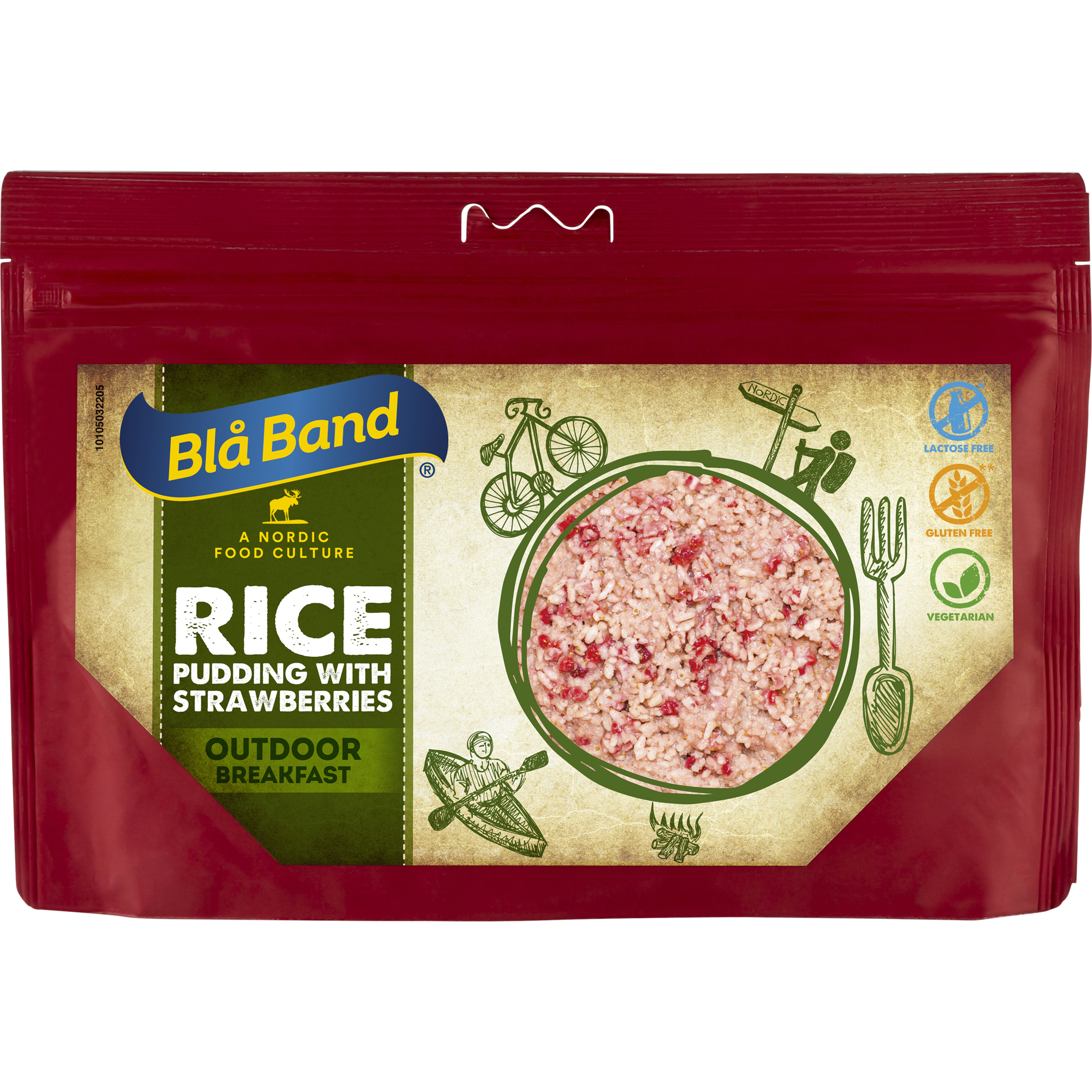 Blå Band Milchreis mit Erdbeeren Trekkingnahrung rot Größe 145g