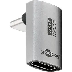 GOOBAY 74442 - USB 4.0 Adapter, C Stecker auf Buchse, L-Form kurz