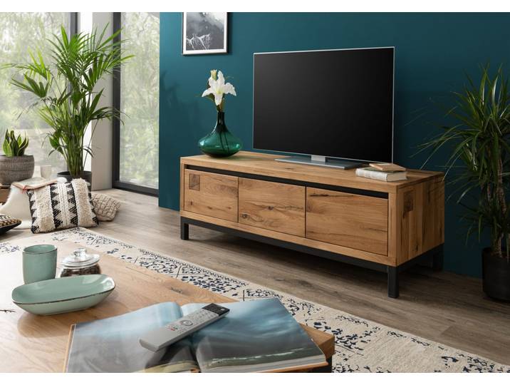 TV-Board Wildeiche 153x55x54 natur geölt VILLANDERS #150