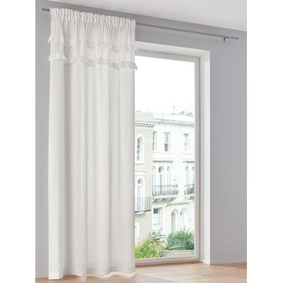 Gardine HEINE HOME Gr. 3, weiß (sanftes weiß), B:130cm H:225cm, Baumwolle, Gardinen, Gardine