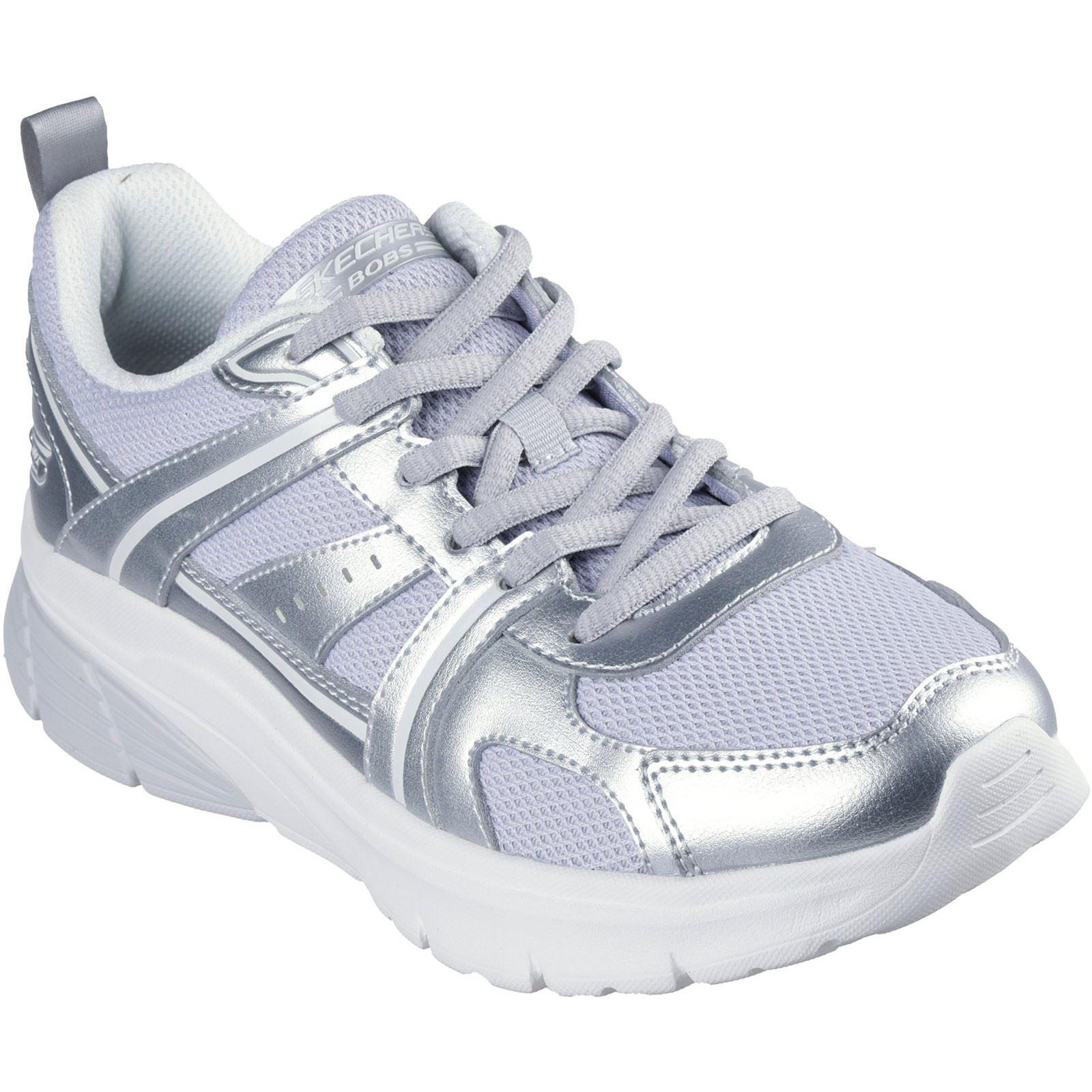Skechers BOBS Vamos Dames Zilveren Sneakers