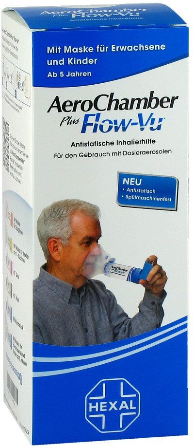 Aerochamber Hexal mit Maske für Erwachsene