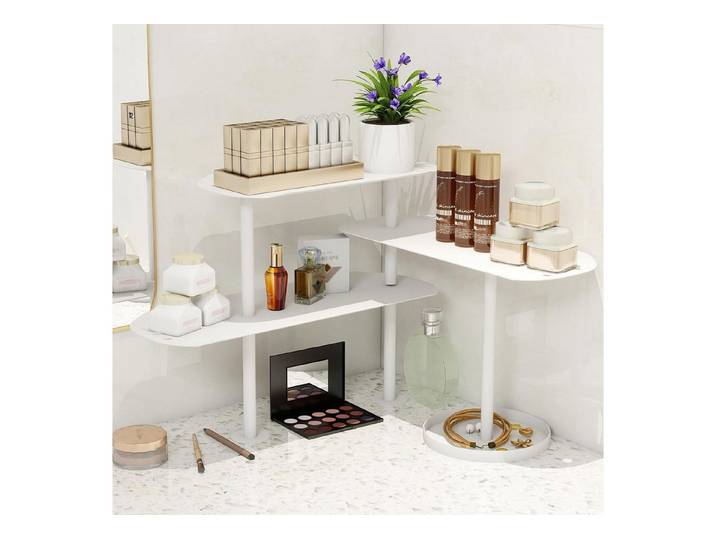 LuxusKollektion Eckregal Küchenorganizer Eckregal Verstellbar Weiß, 1-tlg.