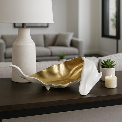 Sagebrook Home Metal Sculpture Abstract Glam Design and Textured Organic Silhouette