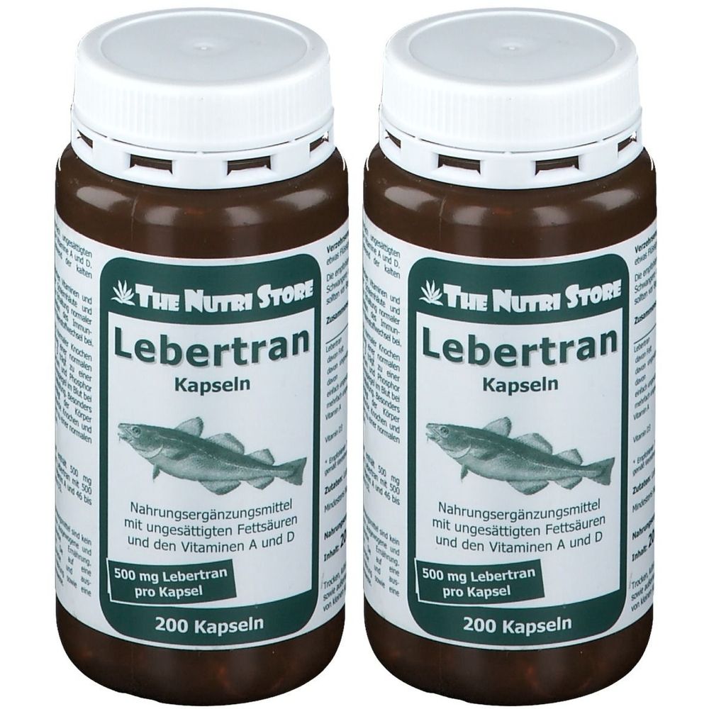 Lebertran 500 mg Kapseln 2x 2x200 St