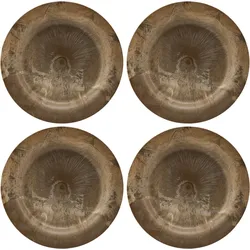 House Doctor Teller Serveur 4er Set, Ø24 cm, gold