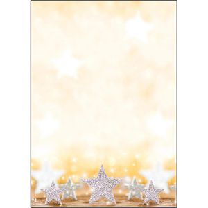 Sigel Weihnachtsbriefpapier DP029, Glitter Stars, A4, 90 g/m², 100 Blatt