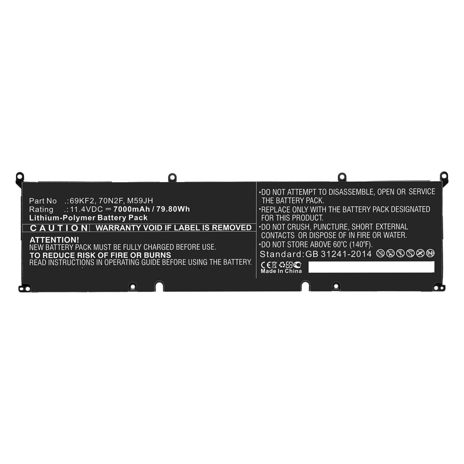 CoreParts Laptop Battery for DELL (1 Zelle, 7000 mAh) (MBXDE-BA0209)