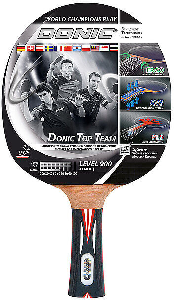 DONIC SCHILDKRÖT Tischtennisschläger Top Team 900 schwarz B