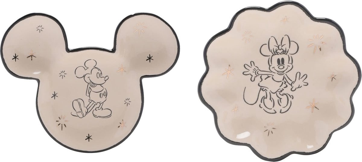 Disney Home Mickey & Minnie Set van 2 schaaltjes voor volwassenen
