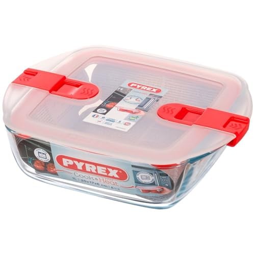 Pyrex 211Ph00 Voedselcontainer van Borosilicaatglas, Transparant