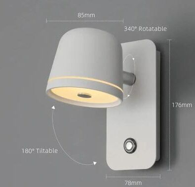 Uplifted Finds Aisilan LED Dimmable Wall Lamp With Touch Switch And Adjustable Color Temperature white