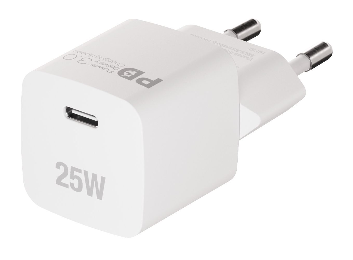Vivanco 25W Super Fast Charge USB Type-C Schnellladegerät für Samsung, Apple und andere Geräte 64122