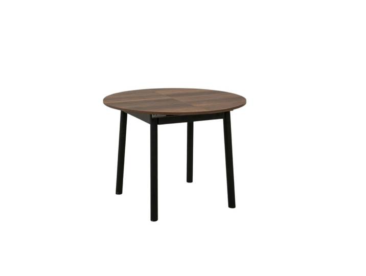 Table extensible ronde décor noyer/noir ø100 cm