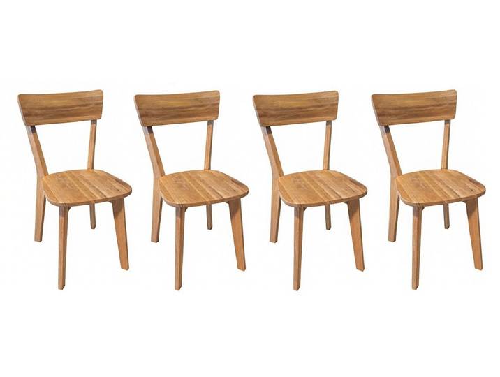 Esszimmerstuhl 4er-Set 'Collin' Wildeiche massiv geölt