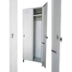 Garderobenschrank aus Metall 2 Plätze Platzsparend Dim. 68x34x180h