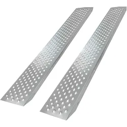 Baumarktplus TRUTZHOLM 2x Auffahrrampe 180 cm Tragkraft 400 kg Stahl profiliert Verladerampe Rampe grau