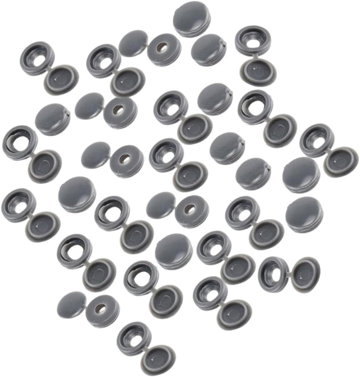 120 stuks decoratieve schroefdoppen voor meubels in lichtgrijs