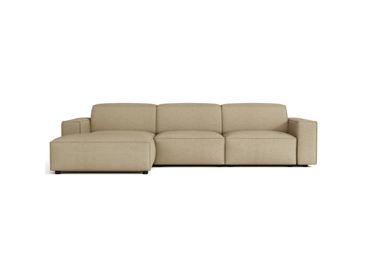 Modulares Ecksofa Sellmo, L-förmig, linksseitig, dunkelbeige,