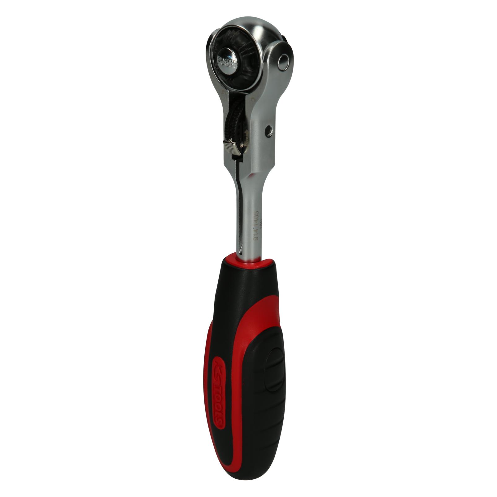 KS Tools MODIFIX-Ratsche 1/4" mit schwenkbarem Kopf und T-Griff, 72 Zähne (1/4") (914.1405-E)