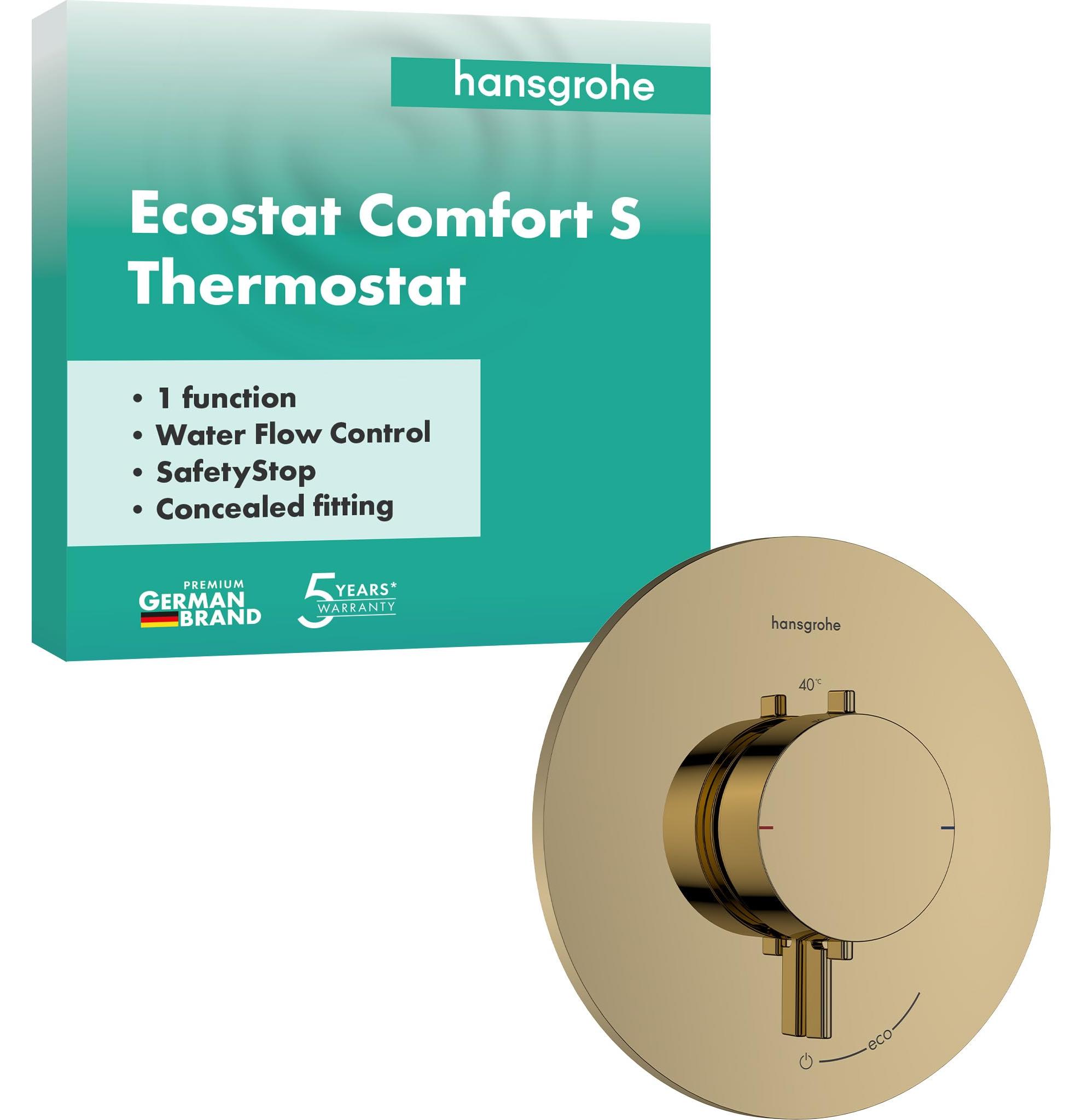 Unterputz-Thermostat Ecostat Comfort S, 1 Verbraucher, Polished Gold
