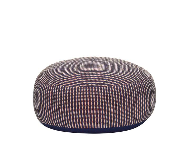 Pouf en coton multicolore
