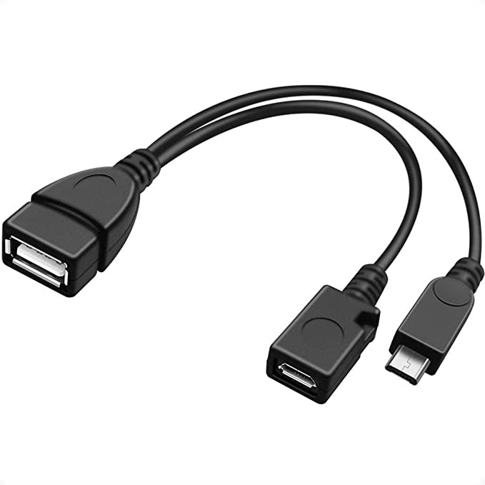 PremiumCord USB-kabel met adapter: USB-A naar Micro USB naar Micro USB OTG