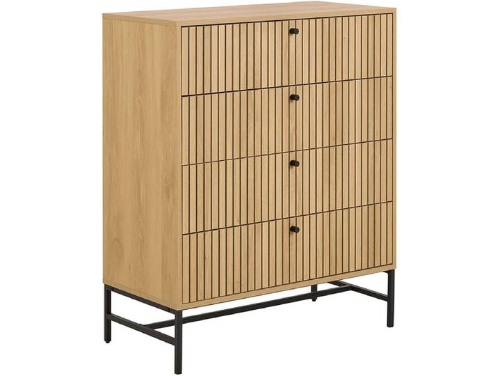 Kommode ALBANY 4 Schubladen 40x80.6x100.1cm eiche melamin