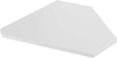 Winkelplatte, 90°, B 800 x T 800 mm, weiß/weißalu