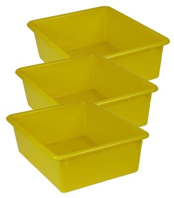 Romanoff Double Stowaway Tray Only, Yellow, Pack of 3