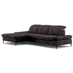 COTTA Ecksofa mit Funktion Serra Stoff Black