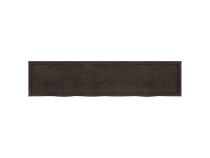 GKHPYURE Tischplatte braun 220 x 50 x (2-4) cm Eiche massiv behandelt Massives Eichenholz, dunkles Finish, lebhafter Rand, Scharnier-Design, zusammenklappbar, 44 kg