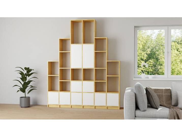 Moderne Wohnwand Buche