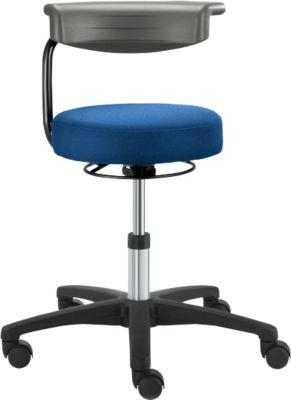 Drehhocker TEC basic IS 1999, höhenverst., mit Armablage, ergonom. Polster-Sitz, indigoblau