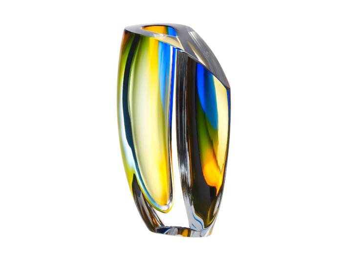 Kosta Boda Mirage Vase 21cm Blau-bernstein