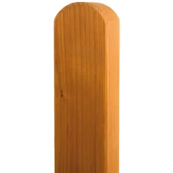 BM Zaunpfosten 90x90 vierkant Fichte Kopf gerundet farbig Hellgrau Holz Fichte 150 cm